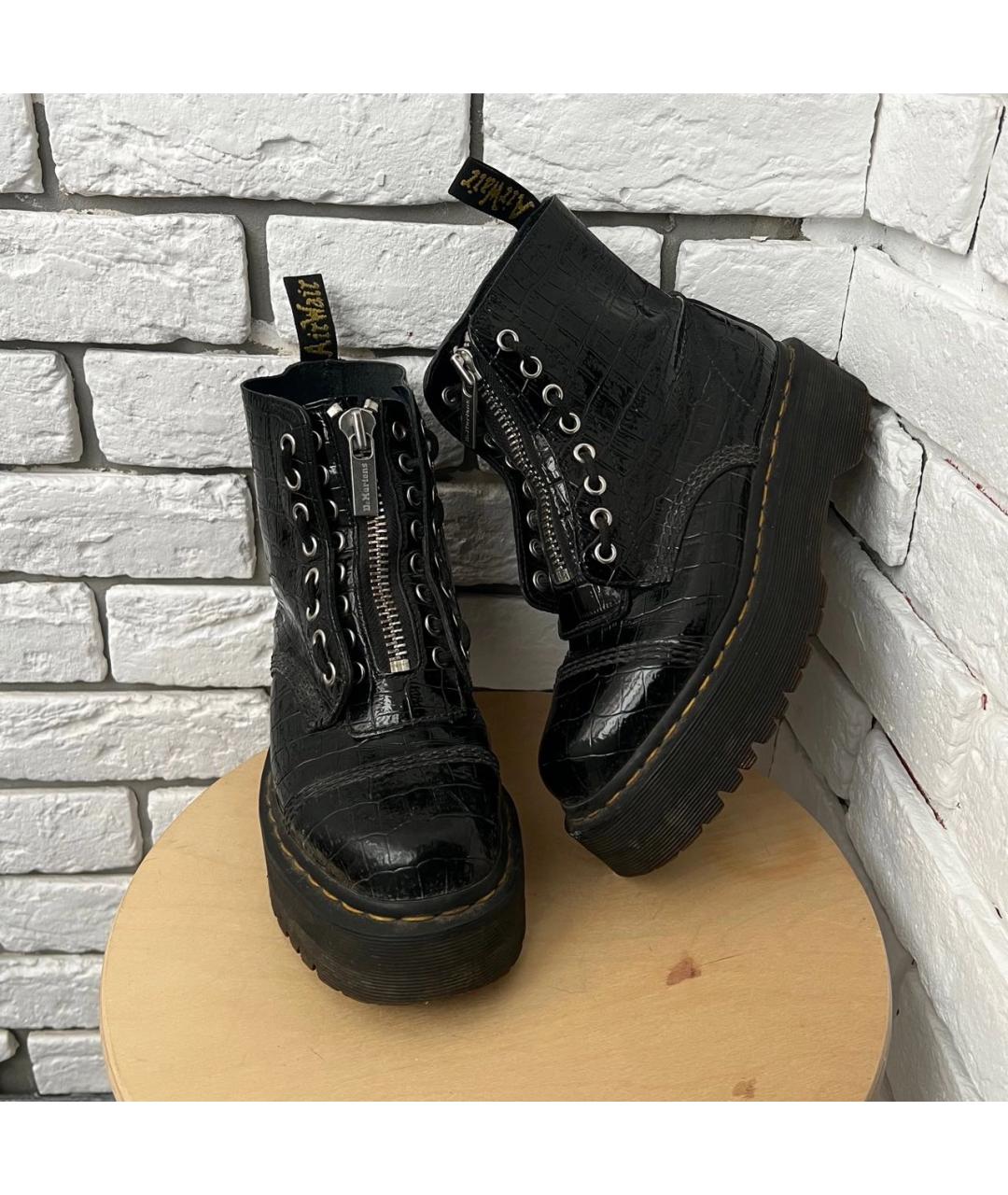 DR. MARTENS Черные ботинки из лакированной кожи, фото 7