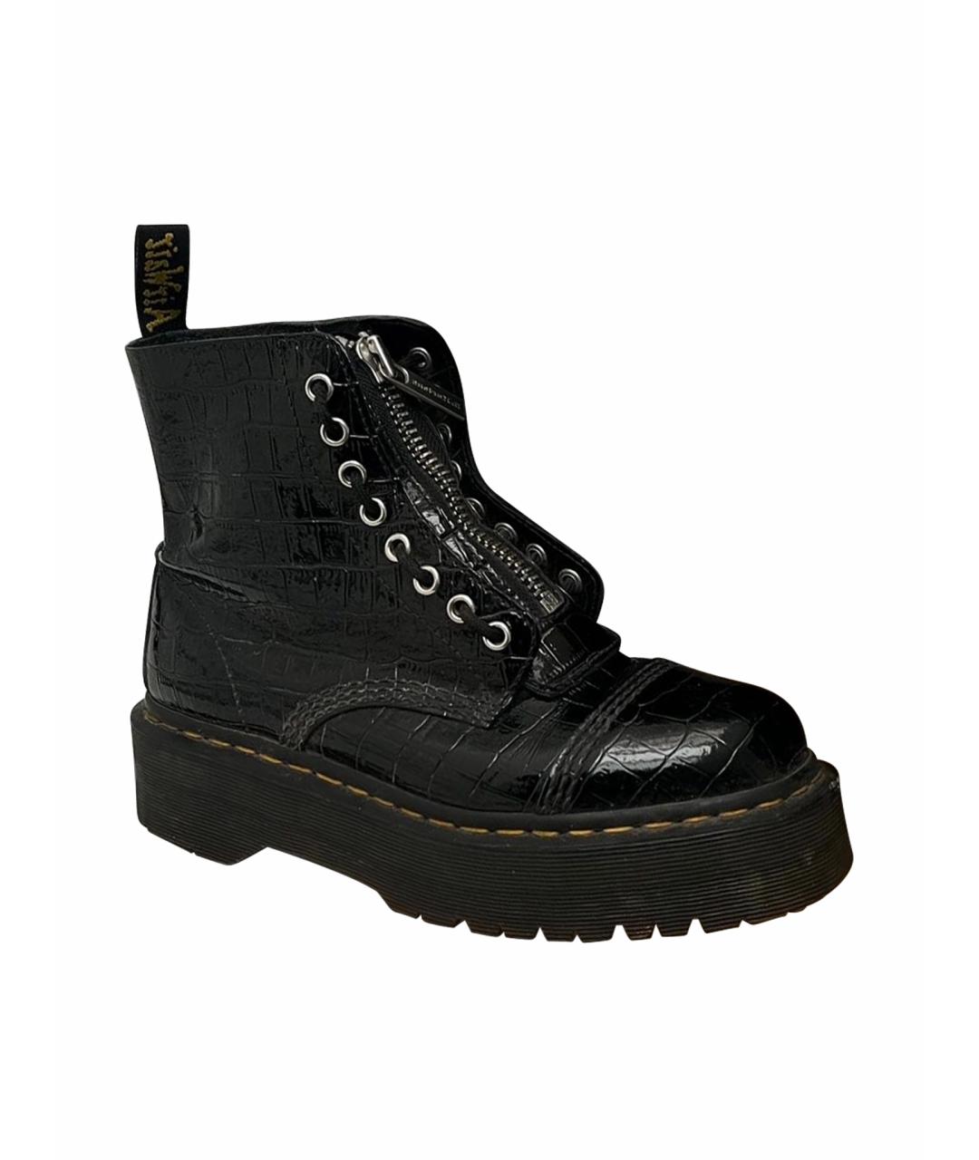 DR. MARTENS Черные ботинки из лакированной кожи, фото 1