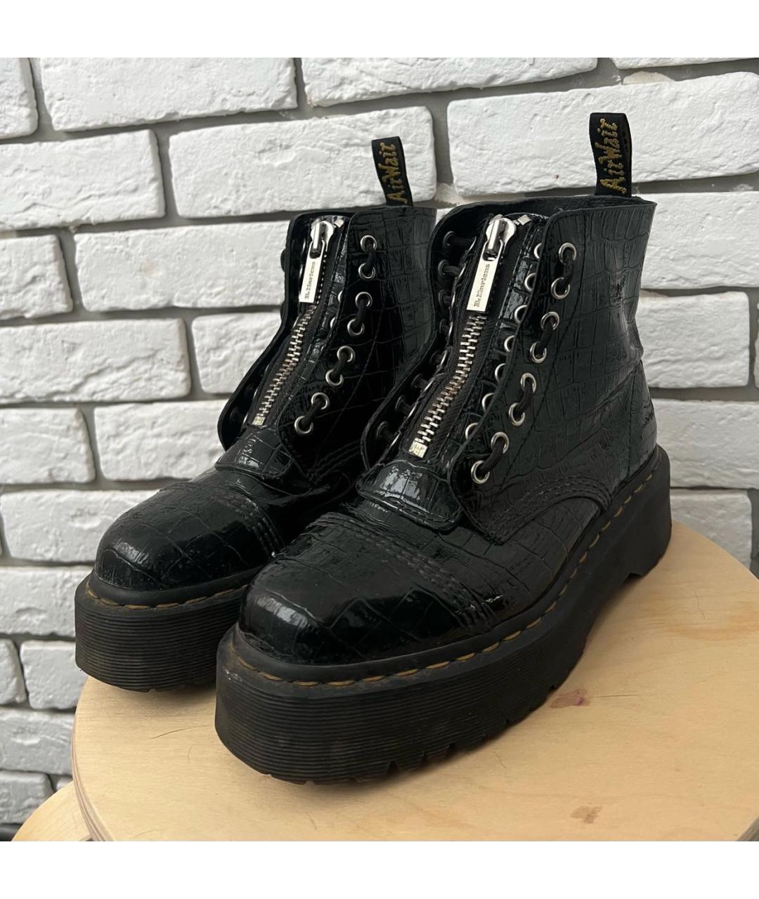 DR. MARTENS Черные ботинки из лакированной кожи, фото 2