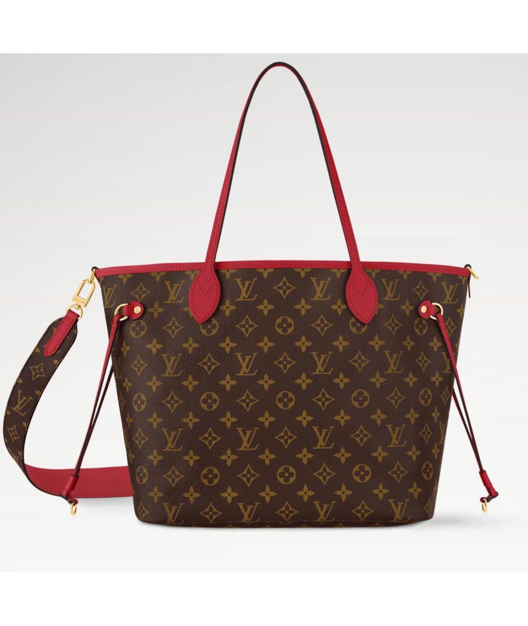 LOUIS VUITTON Красная сумка тоут, фото 3