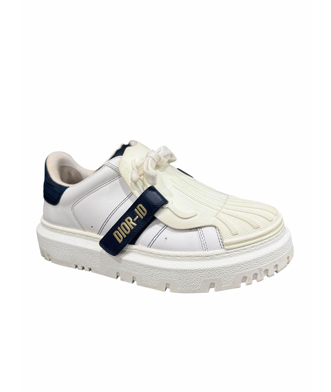CHRISTIAN DIOR Белые кожаные кеды, фото 1