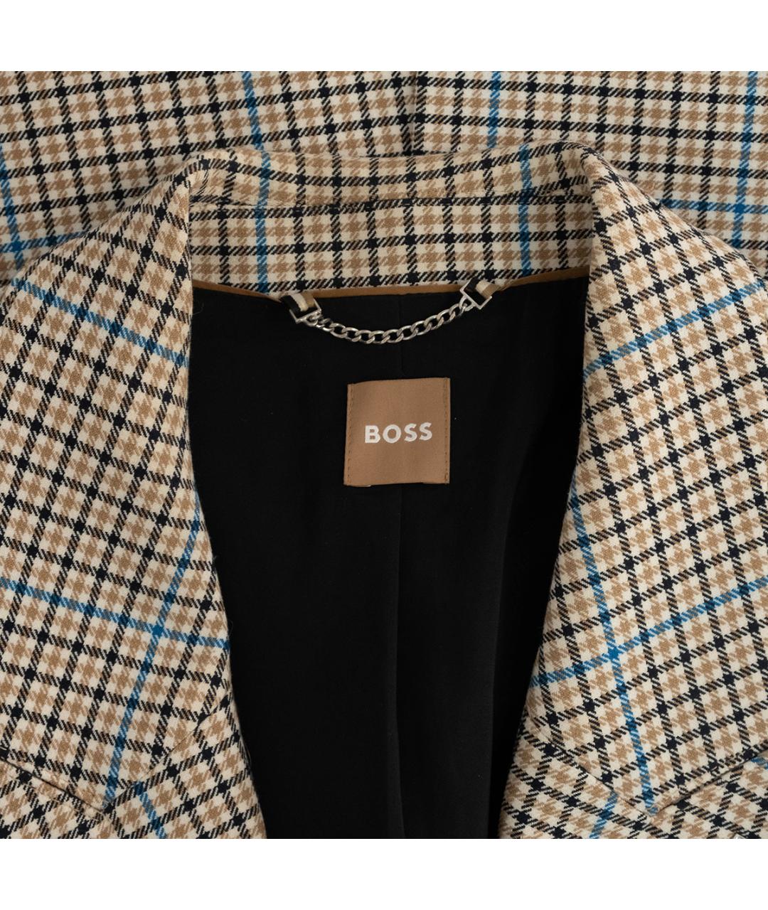 HUGO BOSS Бежевый полиэстеровый жакет/пиджак, фото 3