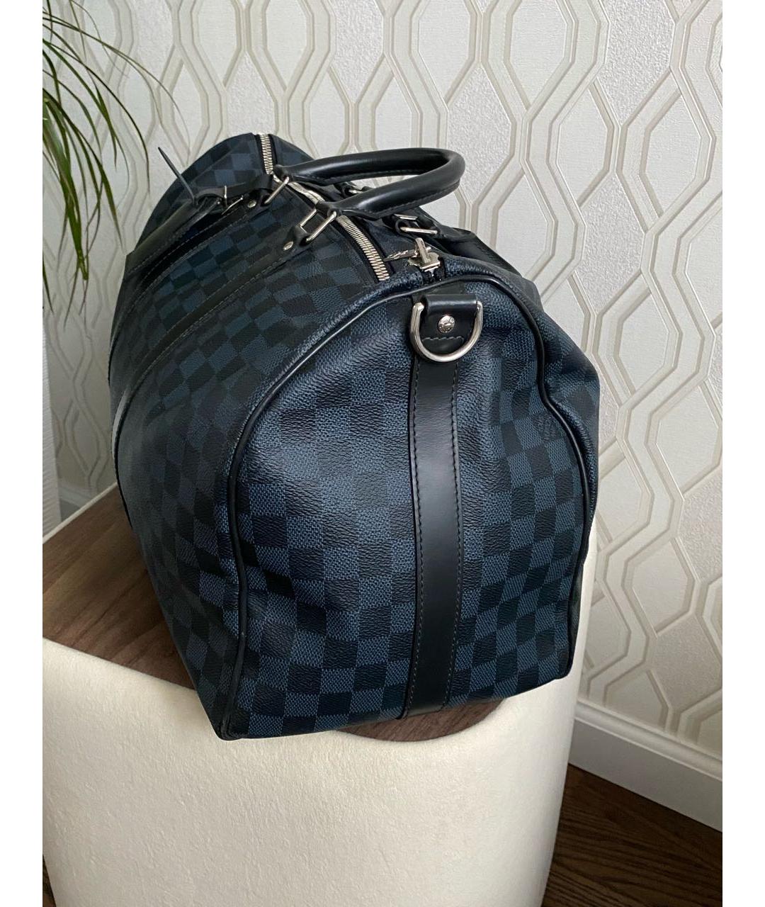 LOUIS VUITTON Темно-синяя дорожная/спортивная сумка, фото 2