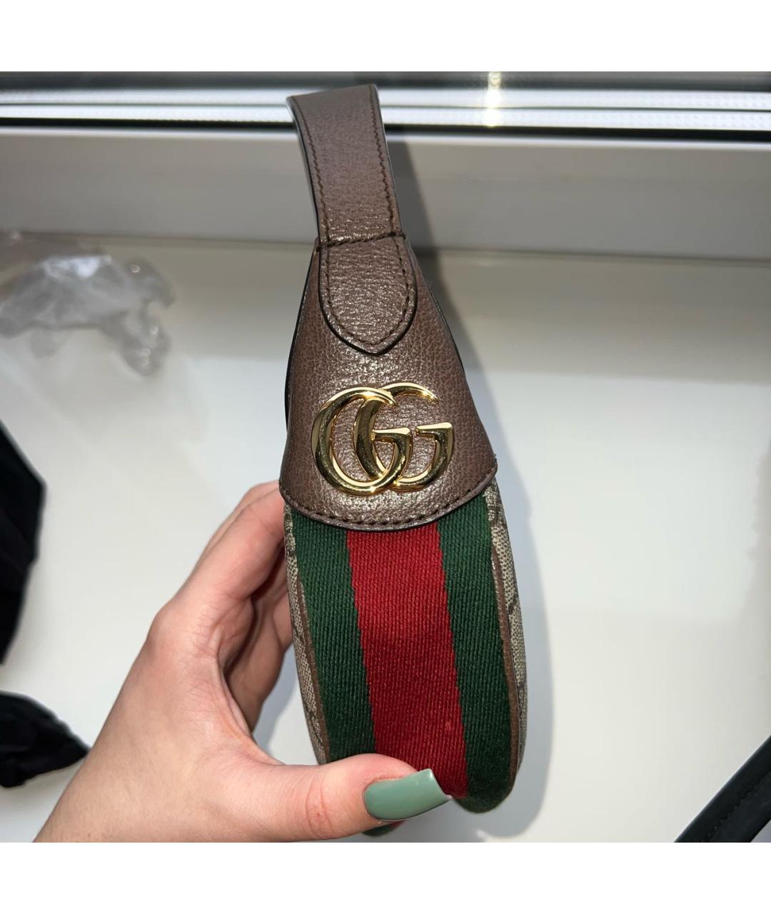 GUCCI Коричневая сумка с короткими ручками, фото 3