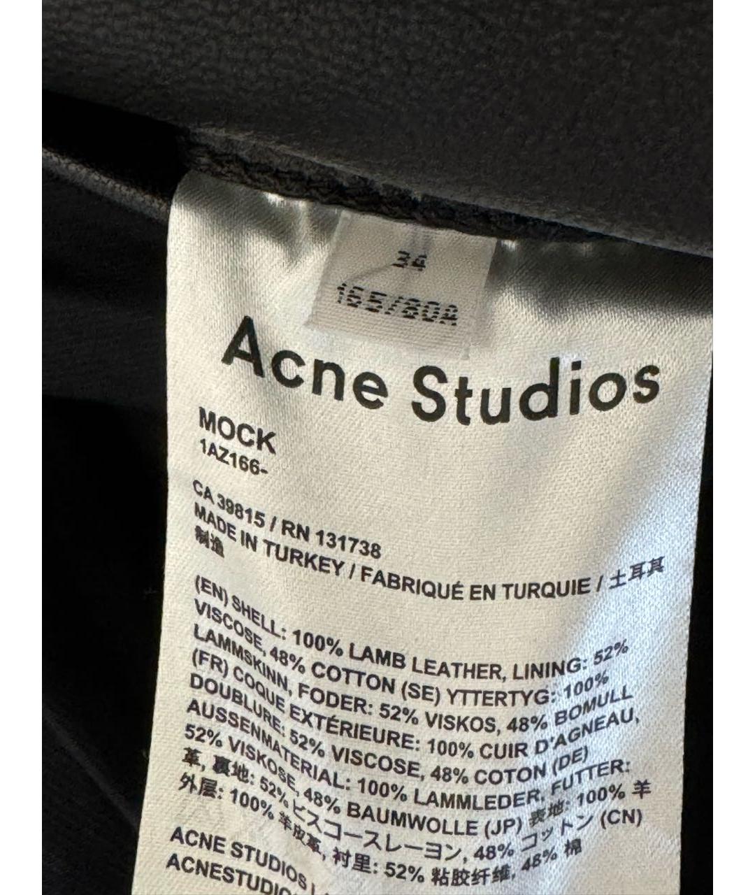 ACNE STUDIOS Черная кожаная куртка, фото 6