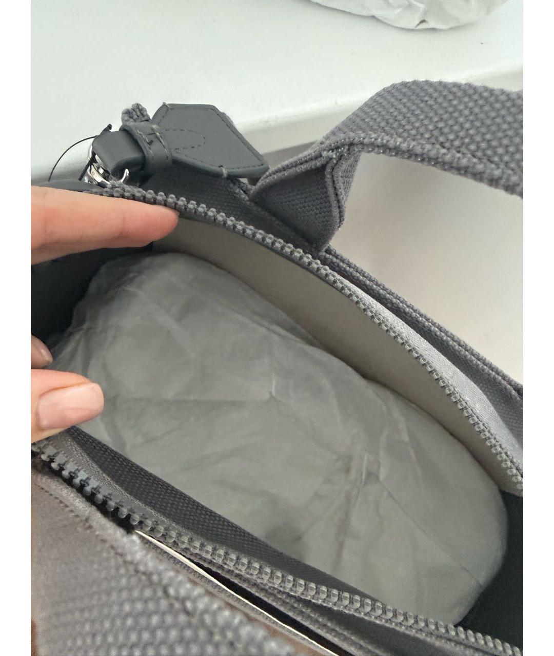 DKNY Антрацитовая тканевая сумка тоут, фото 5