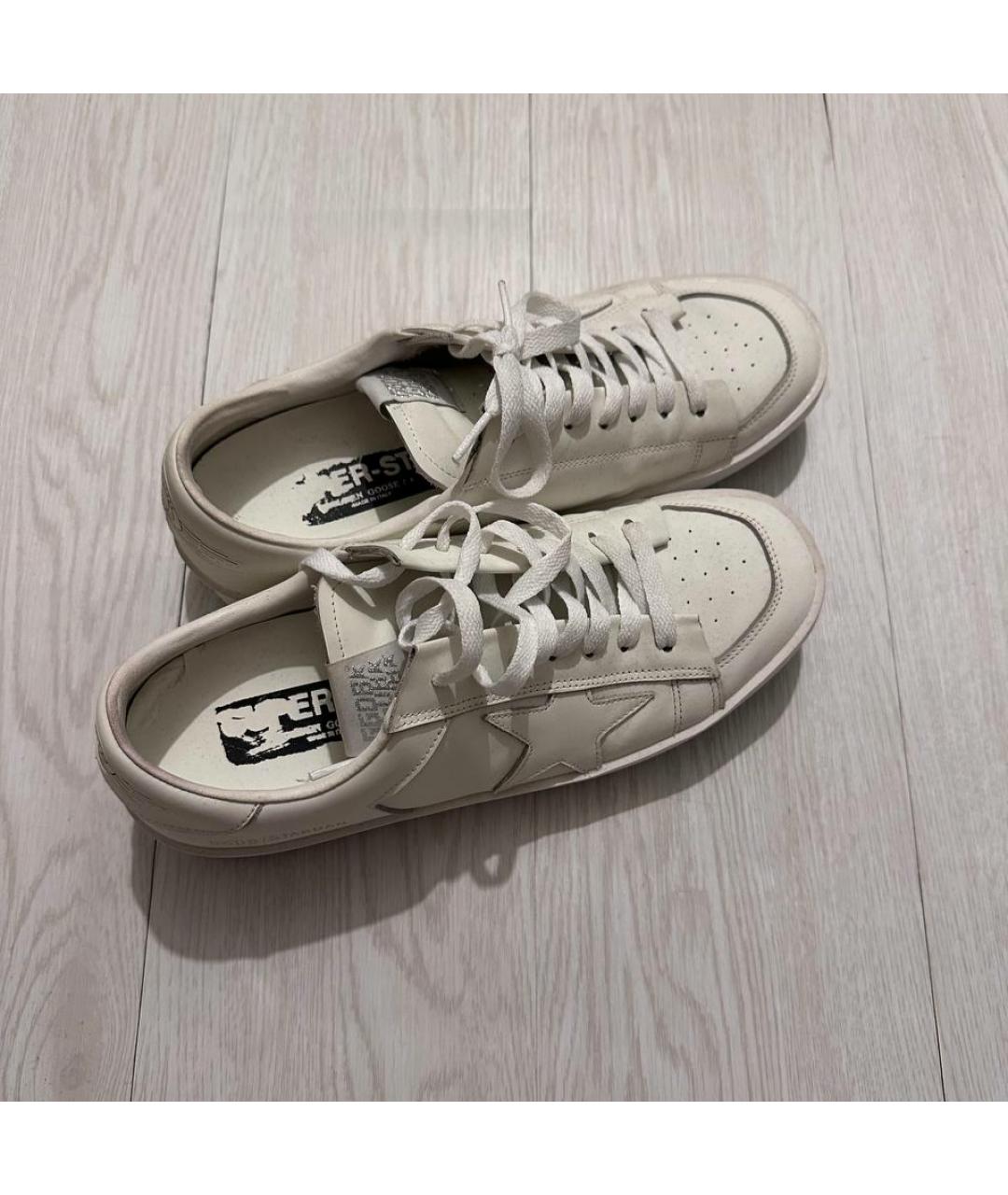 GOLDEN GOOSE DELUXE BRAND Белые кожаные кеды, фото 8