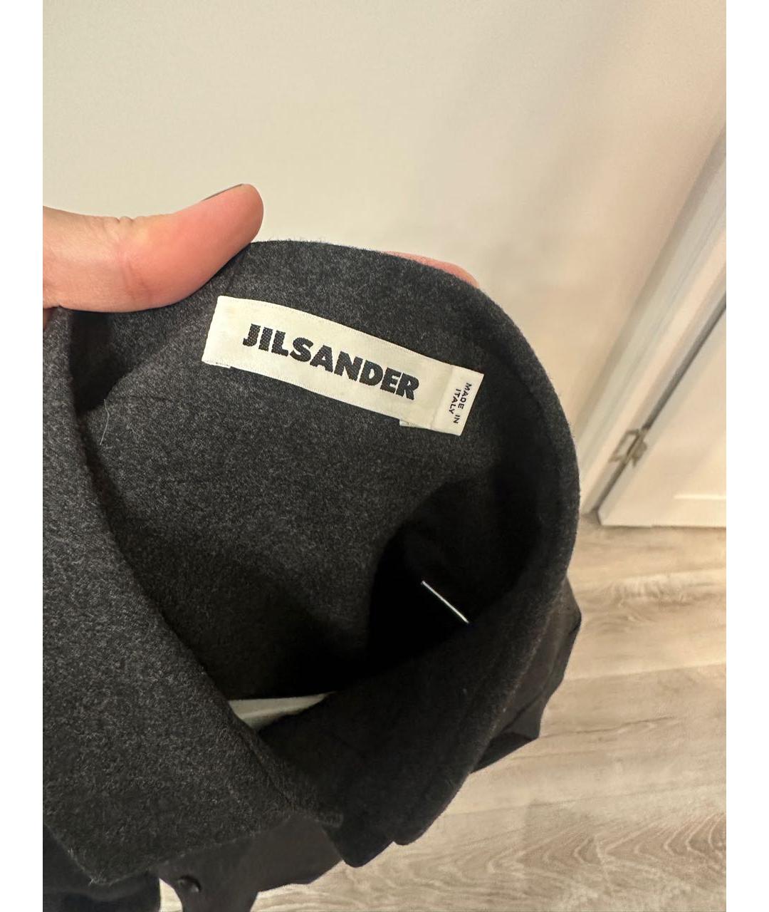 JIL SANDER Антрацитовый шерстяной костюм с брюками, фото 3