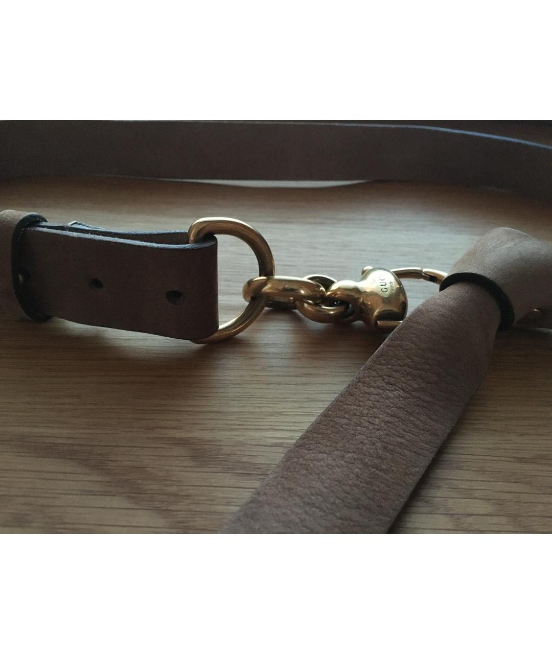 GUCCI Коричневый замшевый ремень, фото 2