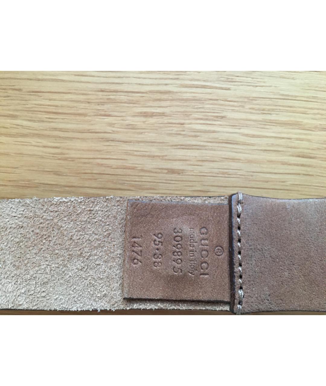 GUCCI Коричневый замшевый ремень, фото 4