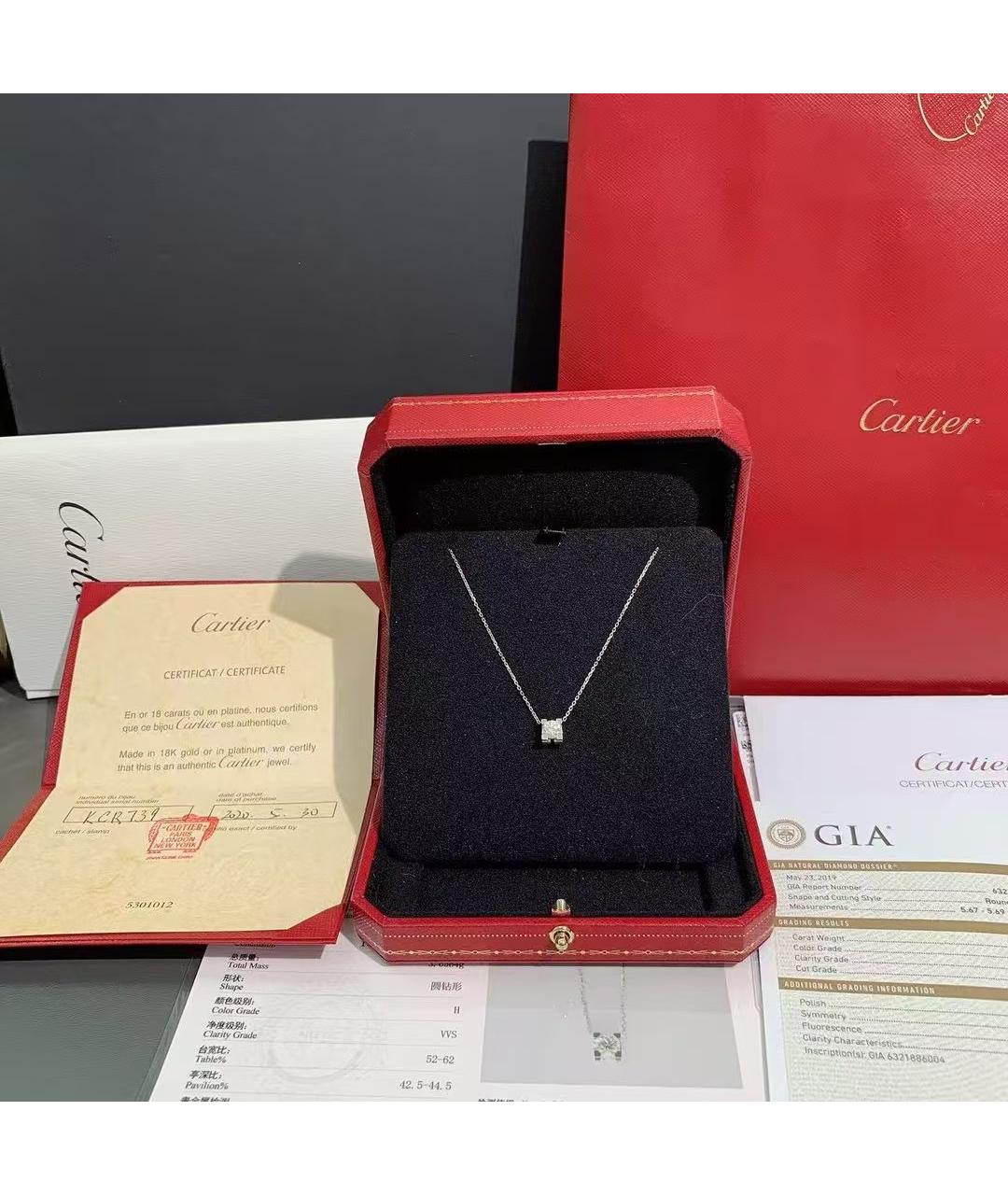 CARTIER Серебряное колье из белого золота, фото 9