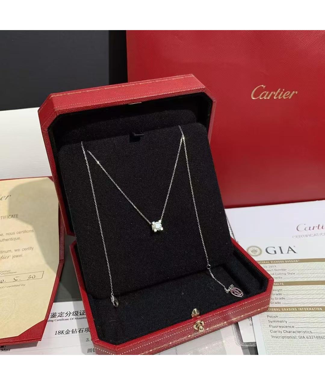 CARTIER Серебряное колье из белого золота, фото 3