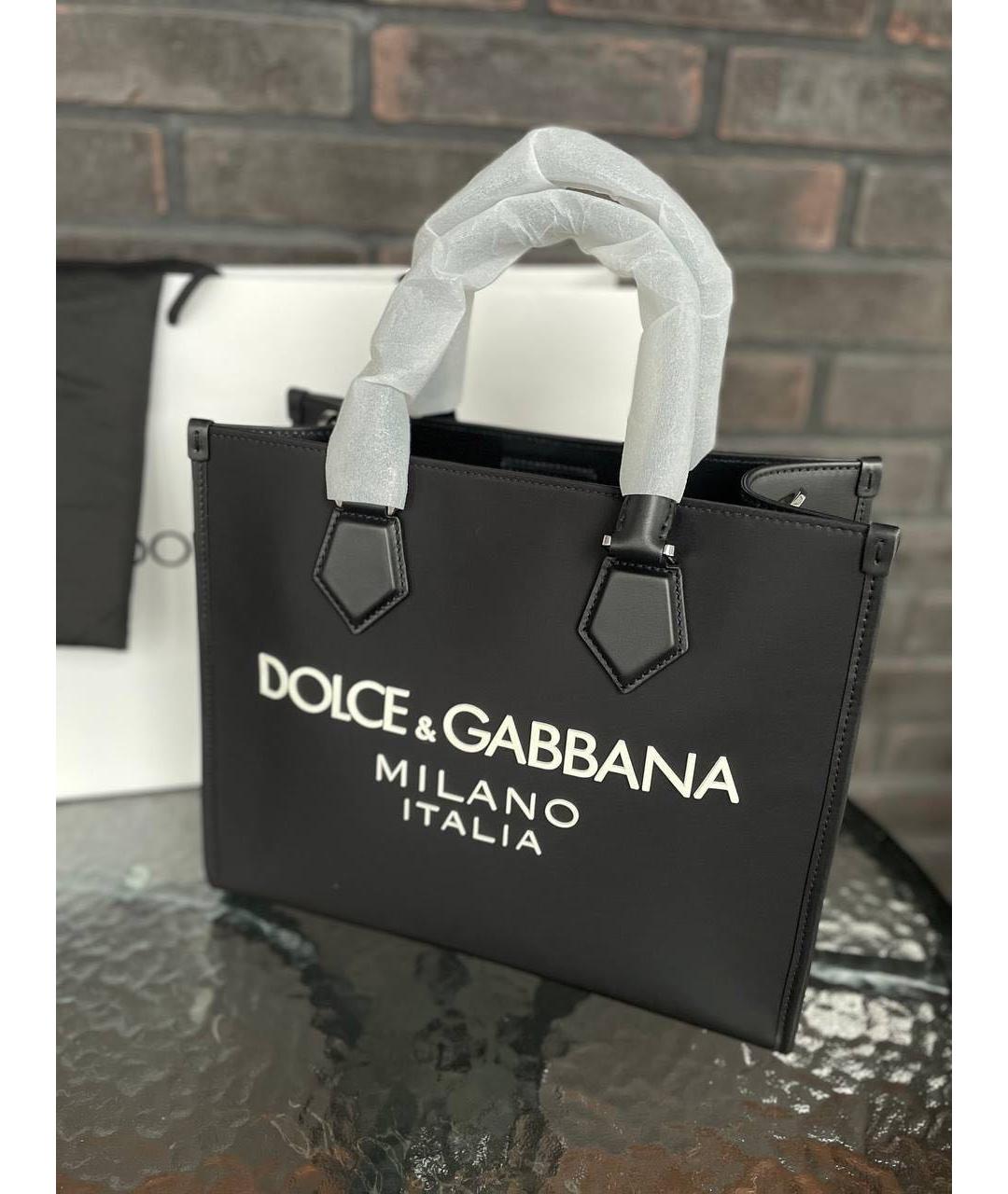 DOLCE&GABBANA Черная сумка тоут, фото 2