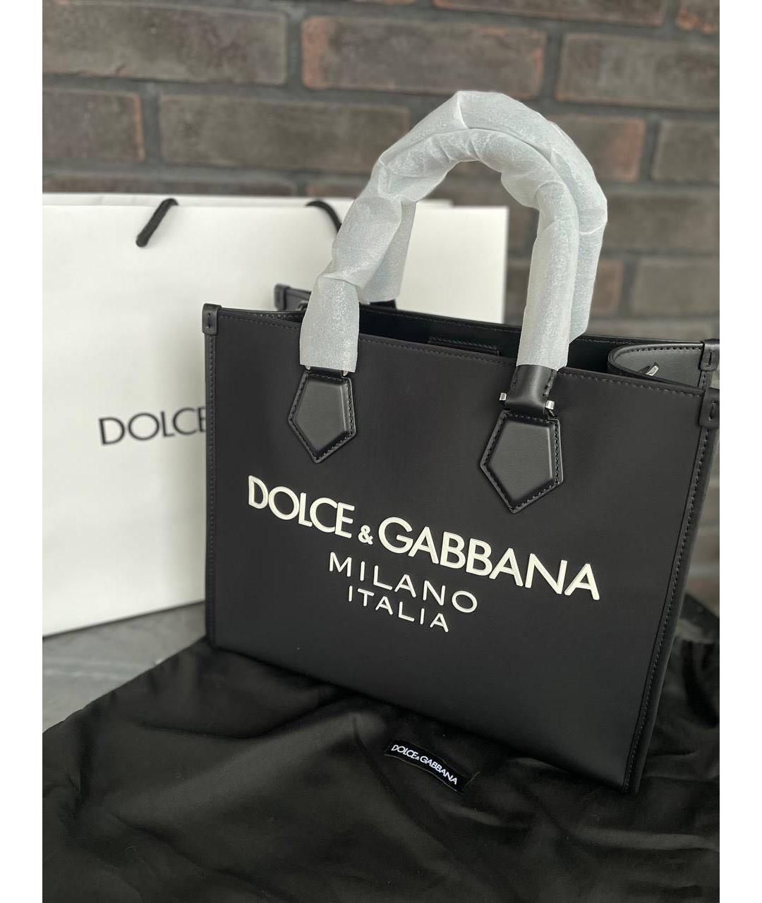 DOLCE&GABBANA Черная сумка тоут, фото 7