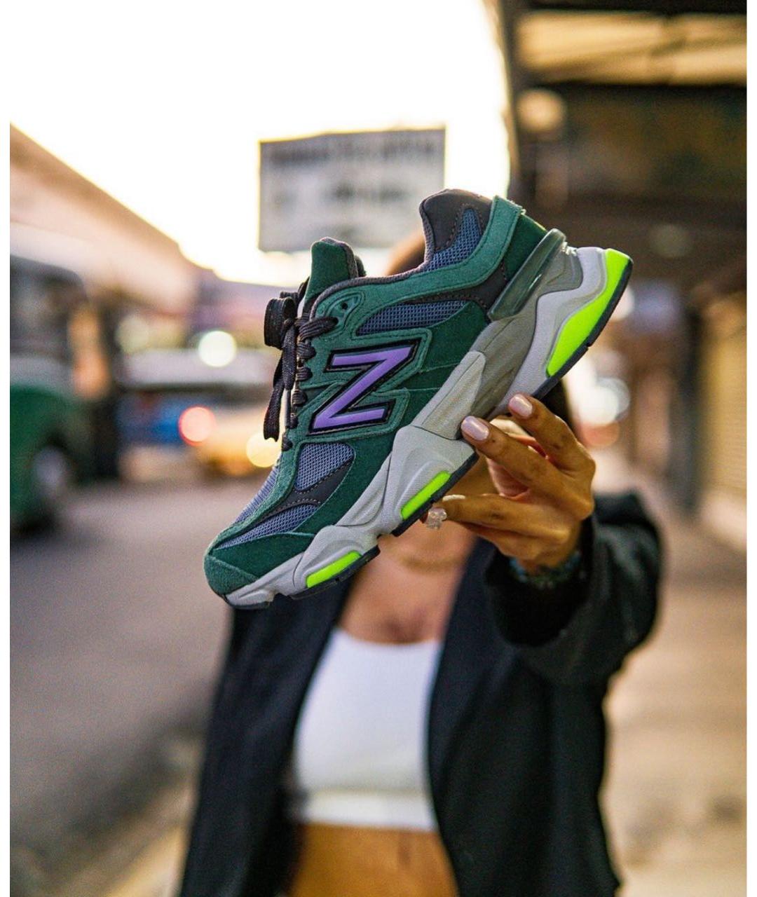 NEW BALANCE Зеленые замшевые низкие кроссовки / кеды, фото 7