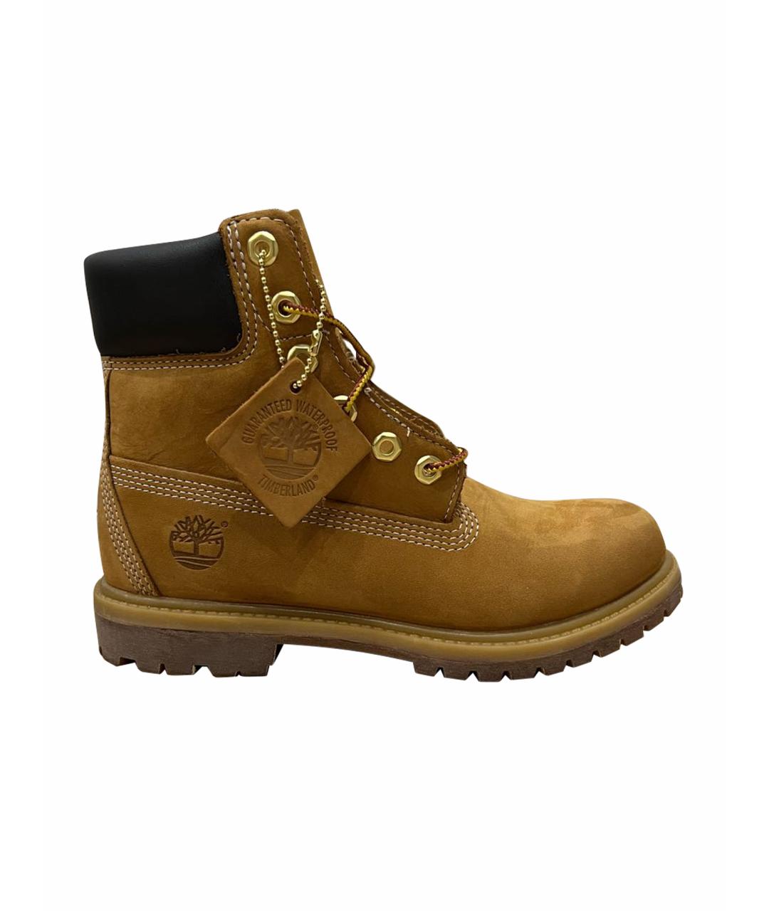 TIMBERLAND Желтые нубуковые ботинки, фото 1