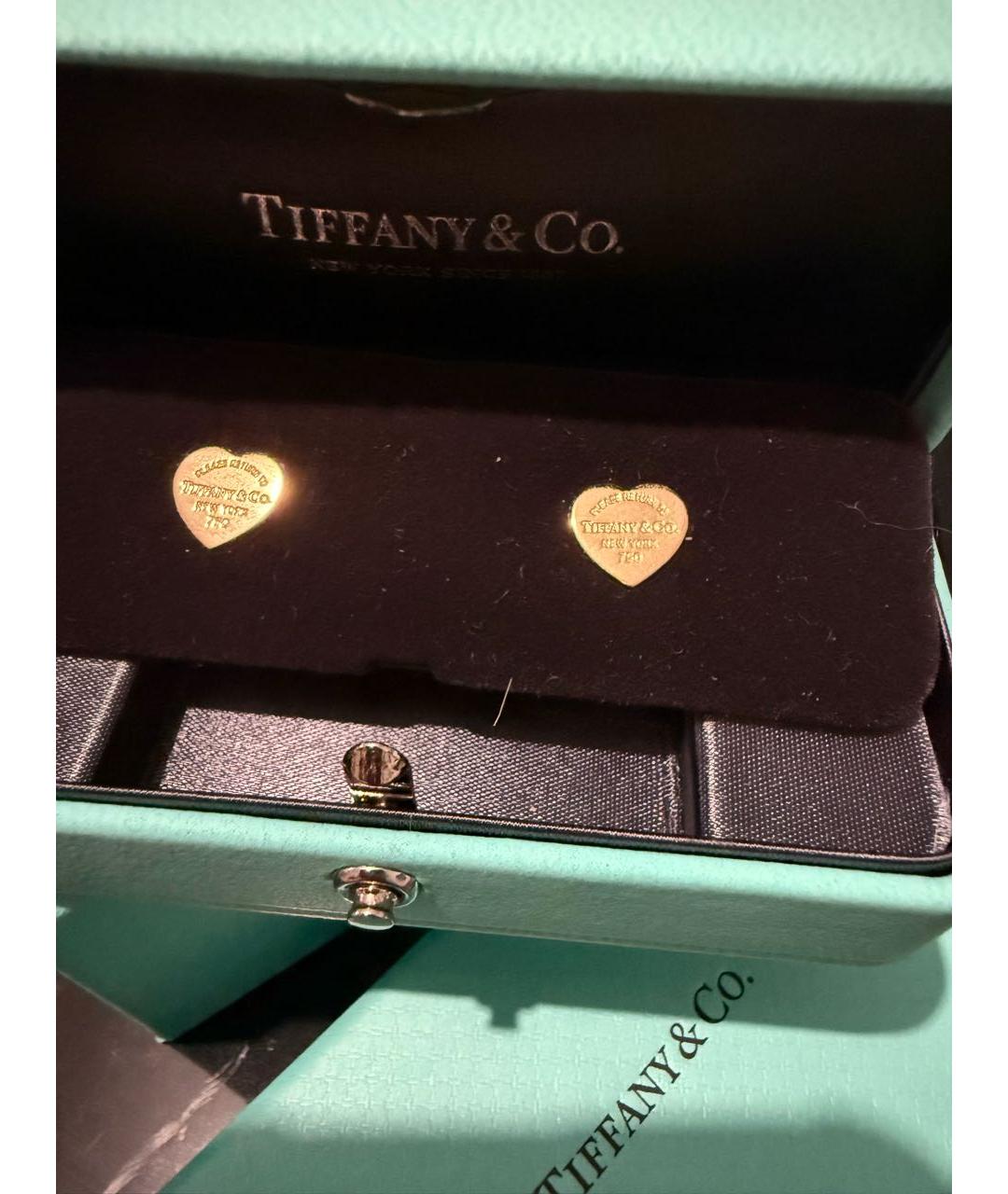 TIFFANY&CO Желтые серьги из желтого золота, фото 2