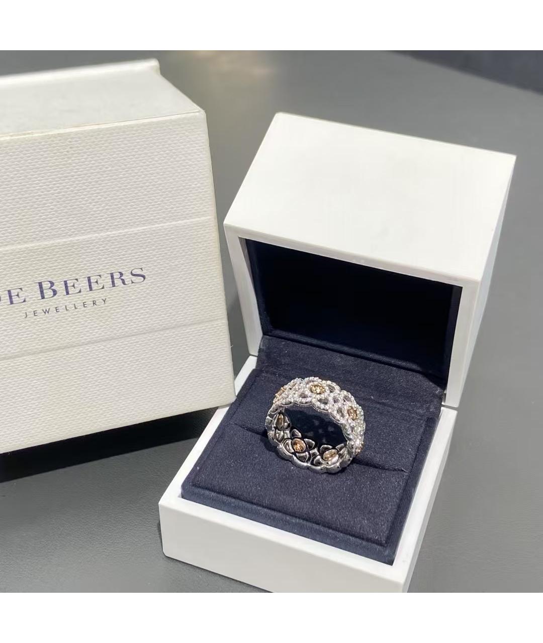 DE BEERS Серебряное кольцо из белого золота, фото 7