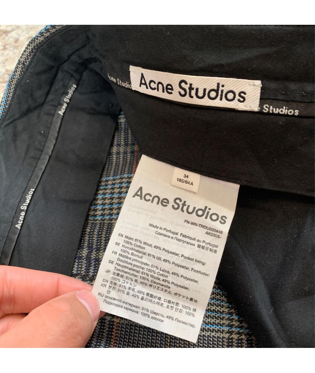 ACNE STUDIOS Шерстяные брюки широкие, фото 3