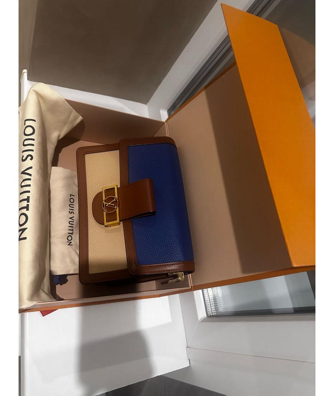 LOUIS VUITTON Коричневая кожаная сумка через плечо, фото 8