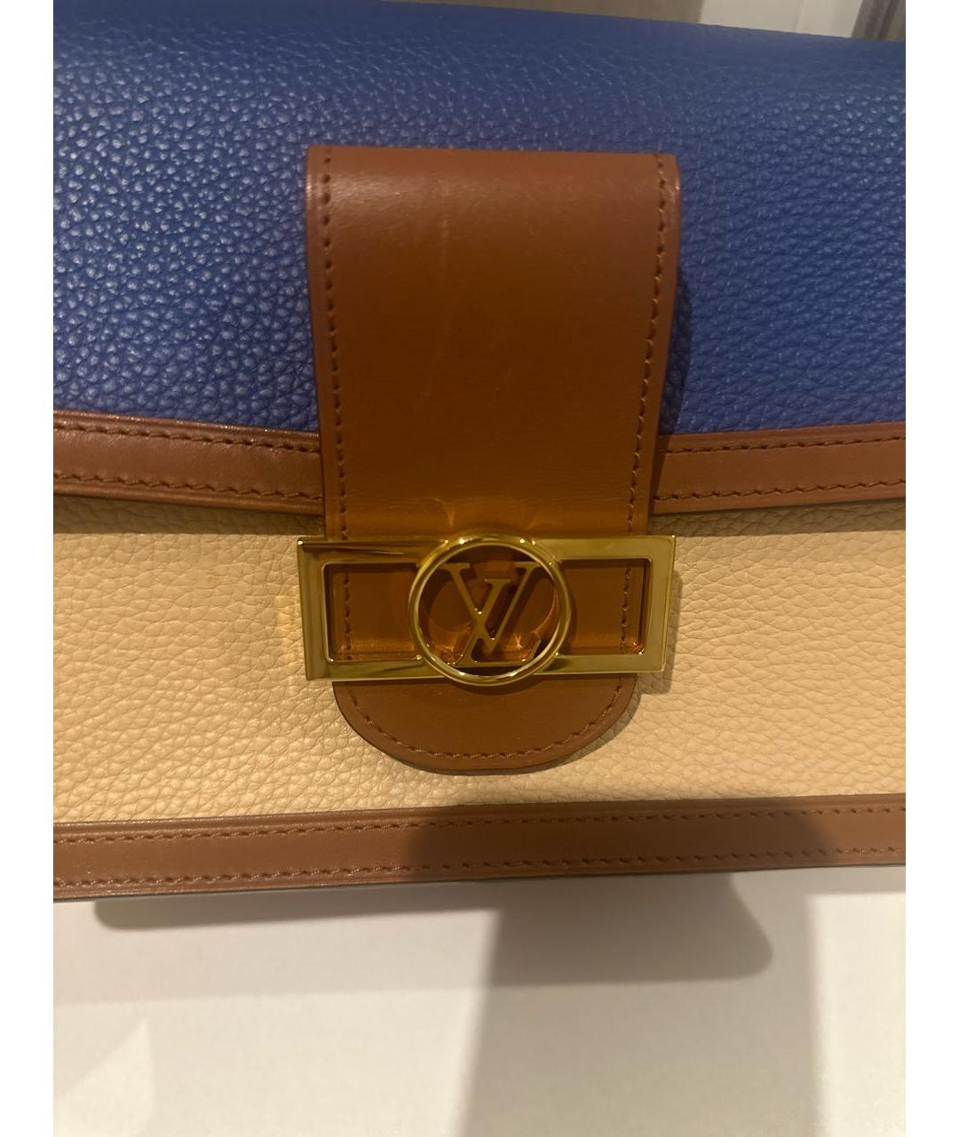 LOUIS VUITTON Коричневая кожаная сумка через плечо, фото 5