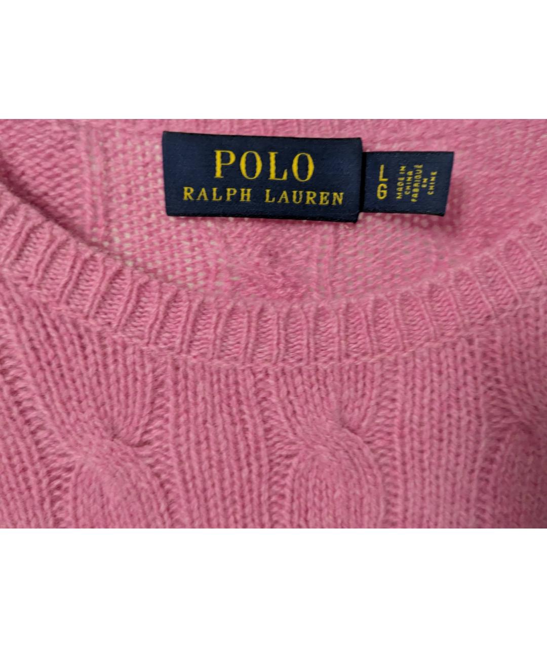 POLO RALPH LAUREN Розовый шерстяной джемпер / свитер, фото 5