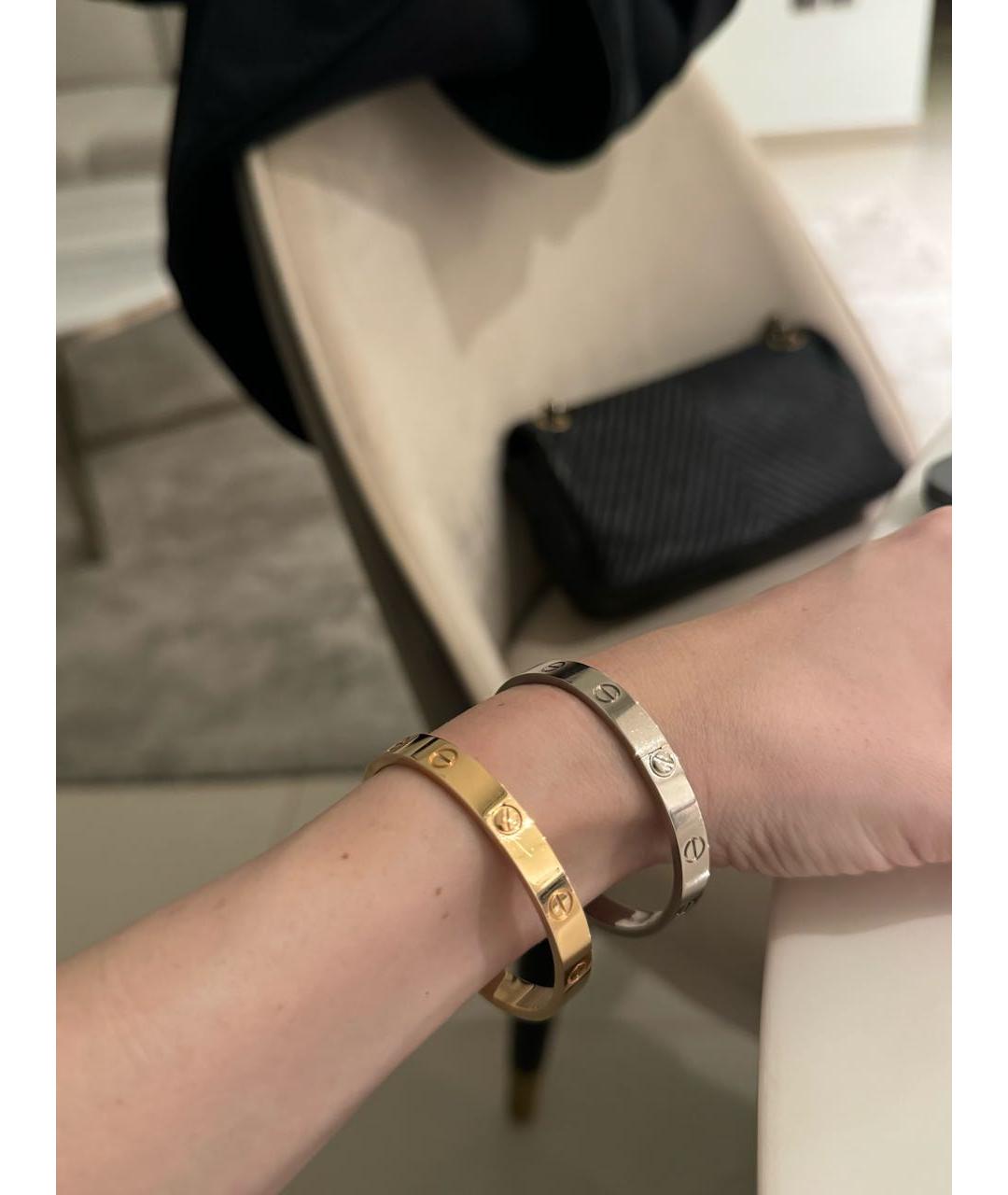 CARTIER Серебрянный браслет из белого золота, фото 3