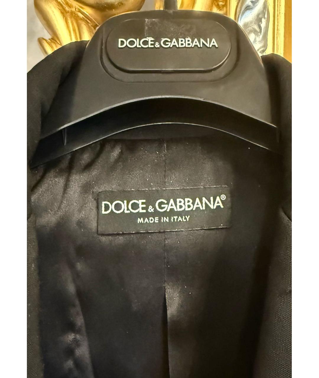 DOLCE&GABBANA Черный шерстяной жакет/пиджак, фото 3