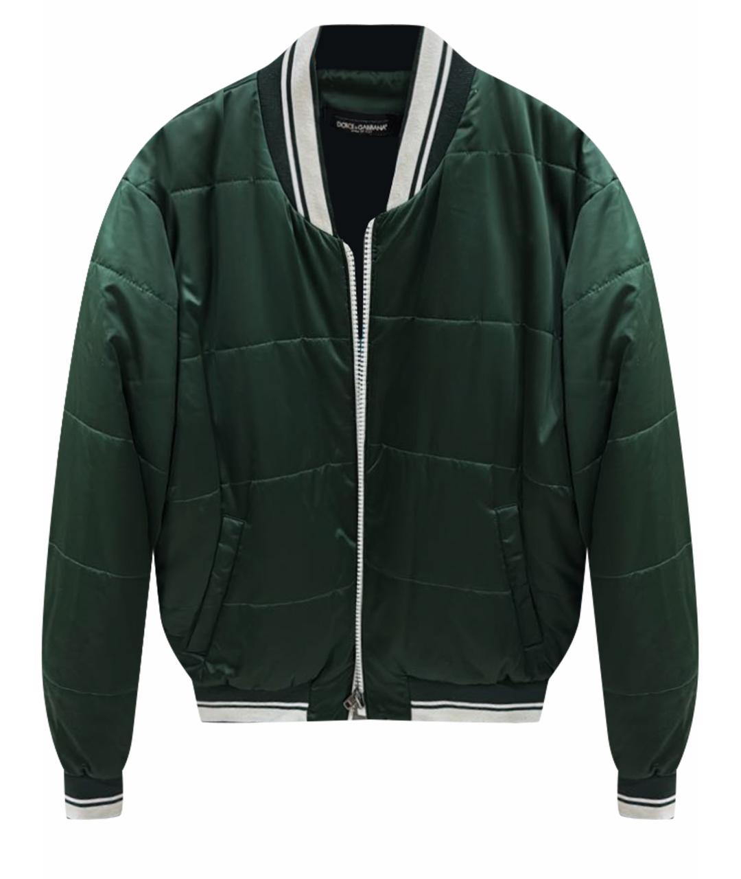 DOLCE&GABBANA Зеленая полиамидовая куртка, фото 1
