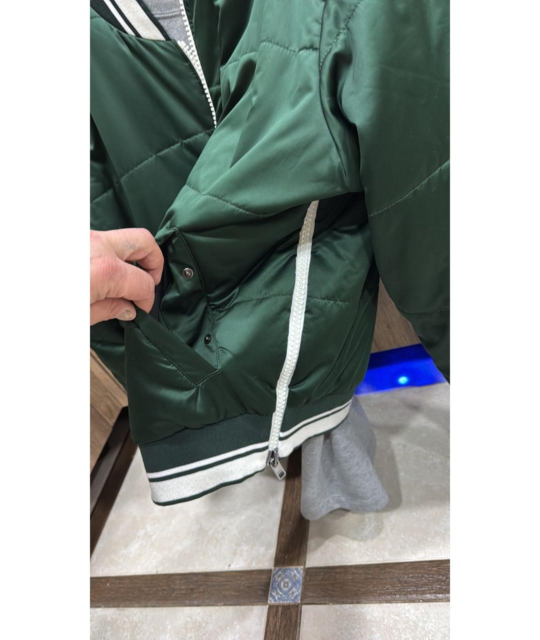 DOLCE&GABBANA Зеленая полиамидовая куртка, фото 6