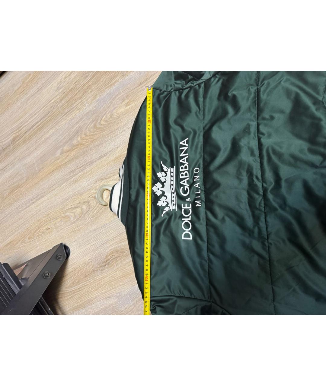 DOLCE&GABBANA Зеленая полиамидовая куртка, фото 2