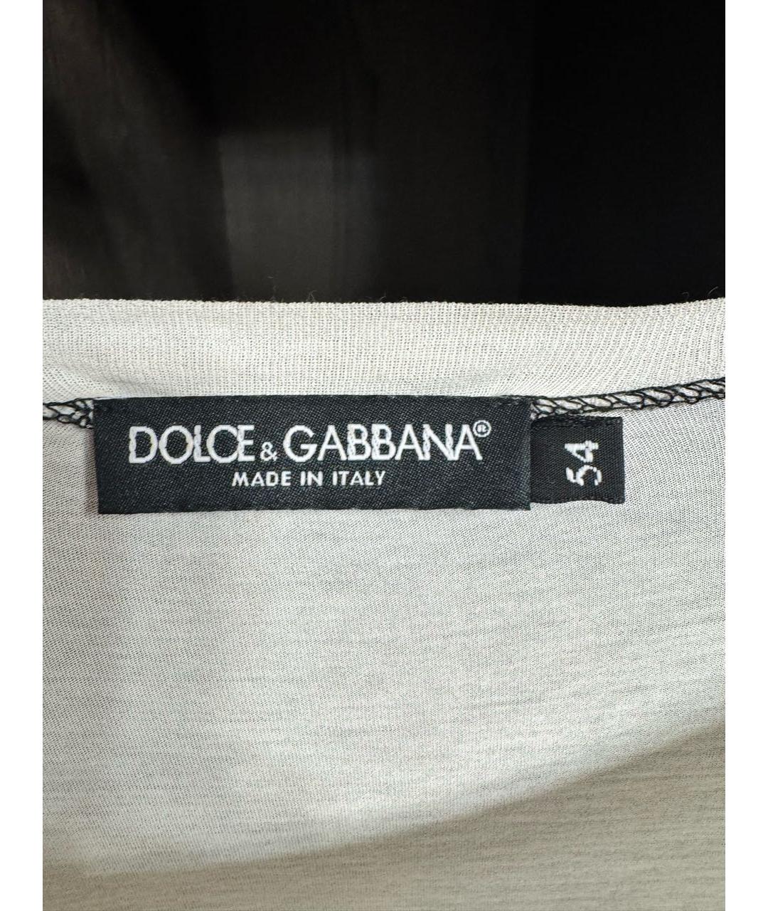 DOLCE&GABBANA Белая хлопковая футболка, фото 5