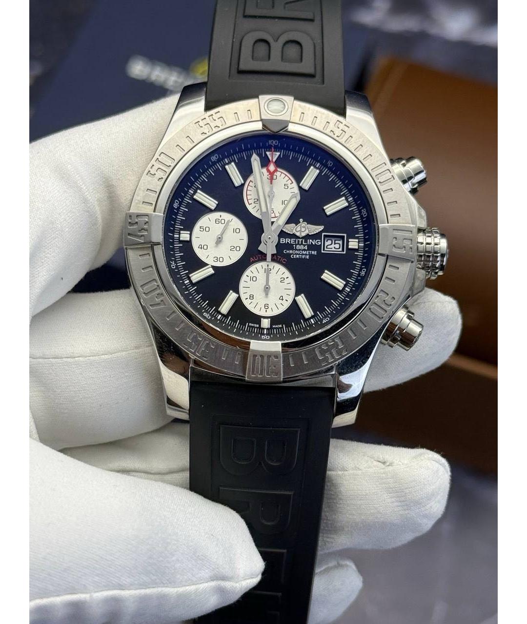 BREITLING Серебряные металлические часы, фото 6