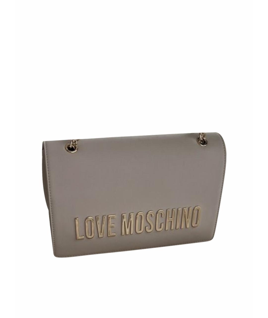 LOVE MOSCHINO Бежевая сумка через плечо из искусственной кожи, фото 1