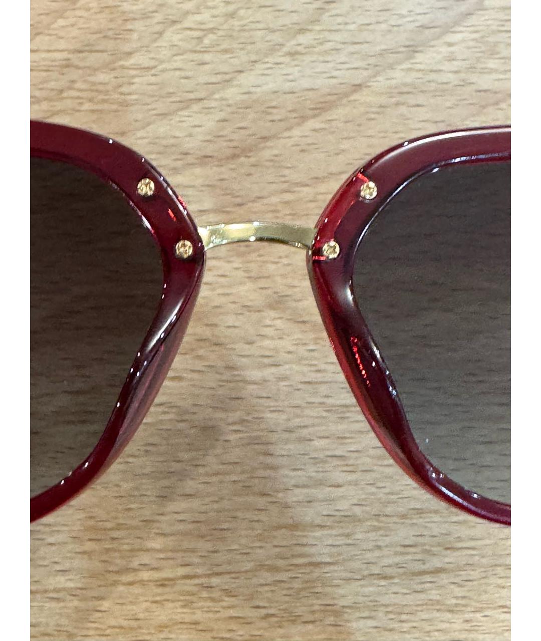 DOLCE&GABBANA Бордовые солнцезащитные очки, фото 6