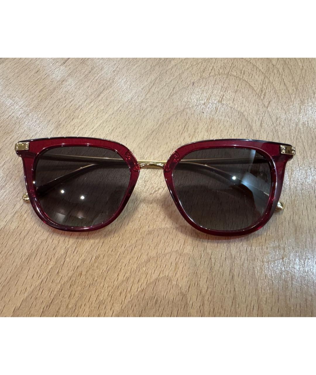 DOLCE&GABBANA Бордовые солнцезащитные очки, фото 9