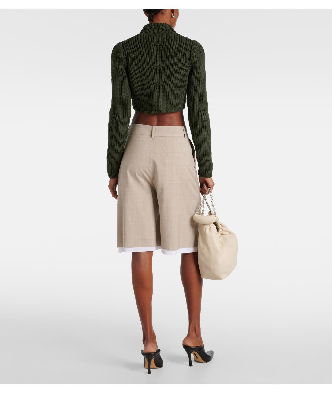 LOEWE Бежевые шерстяные шорты, фото 5