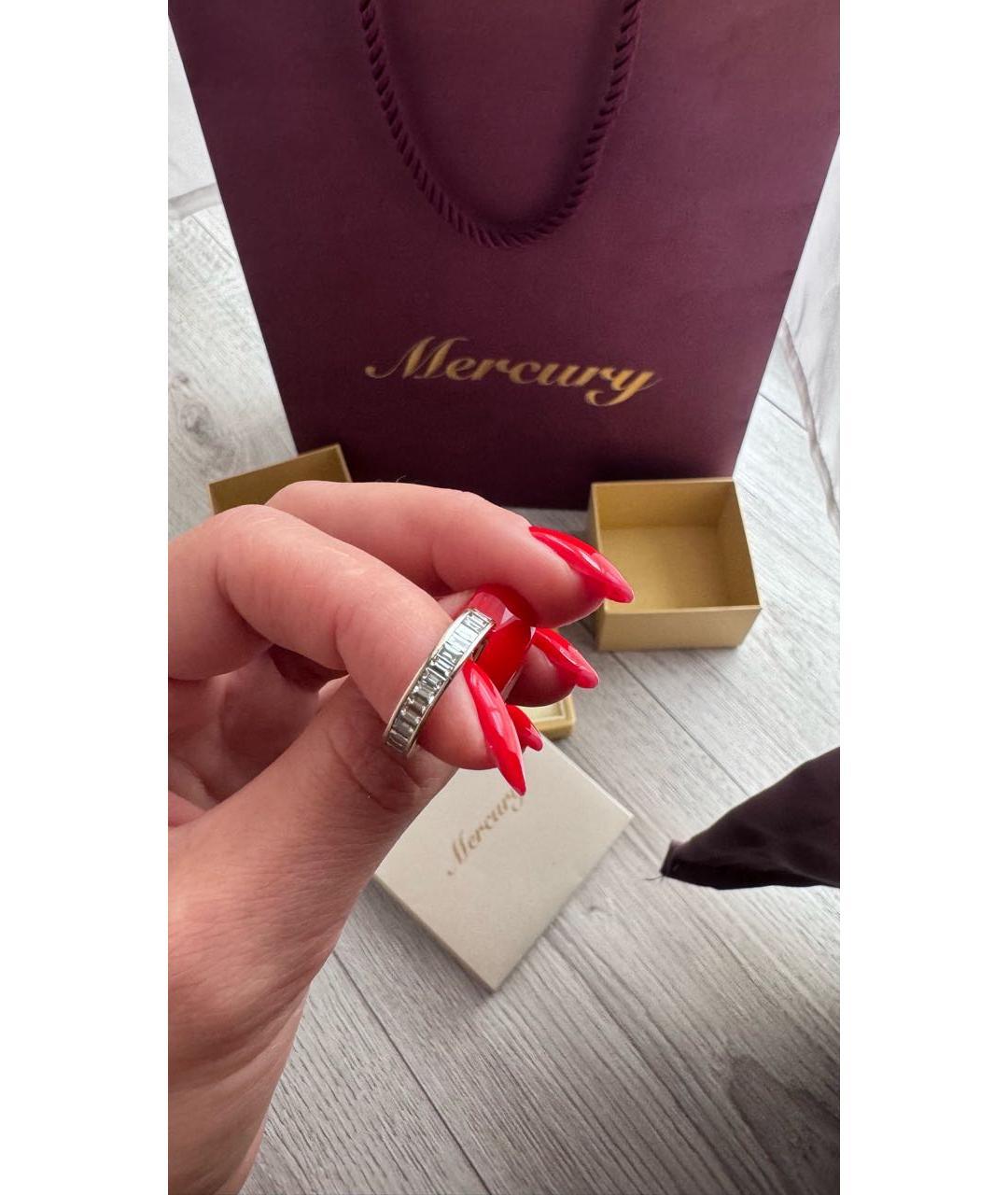 MERCURY Серебряное кольцо из белого золота, фото 7