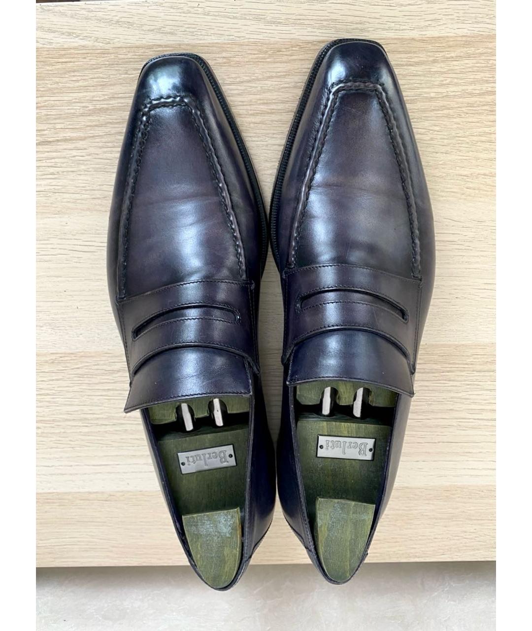 BERLUTI Серые кожаные туфли, фото 3