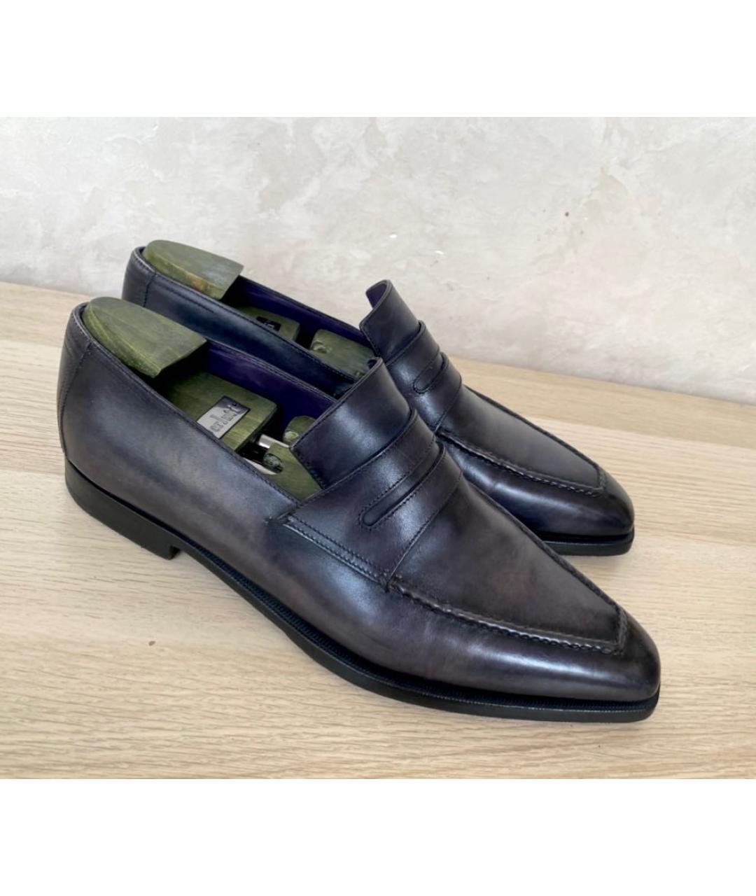 BERLUTI Серые кожаные туфли, фото 9