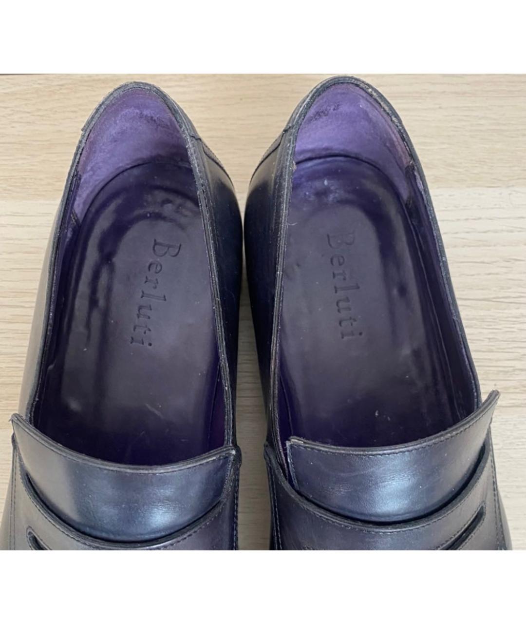 BERLUTI Серые кожаные туфли, фото 8