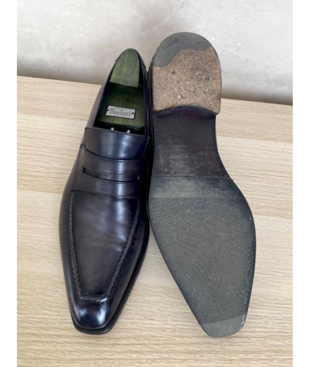 BERLUTI Серые кожаные туфли, фото 7