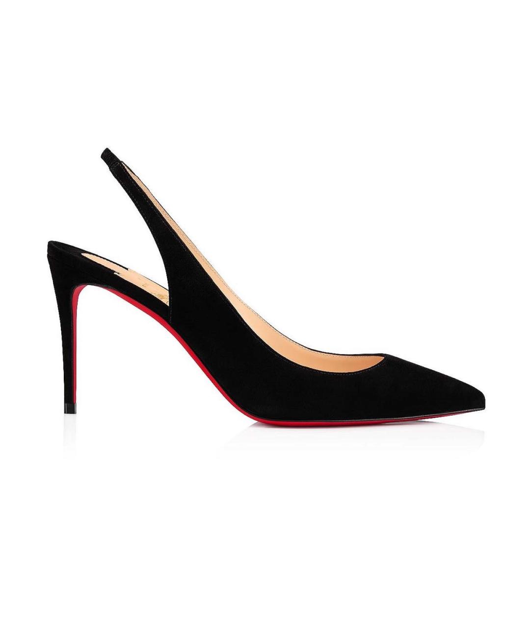 CHRISTIAN LOUBOUTIN Черные замшевые туфли, фото 5