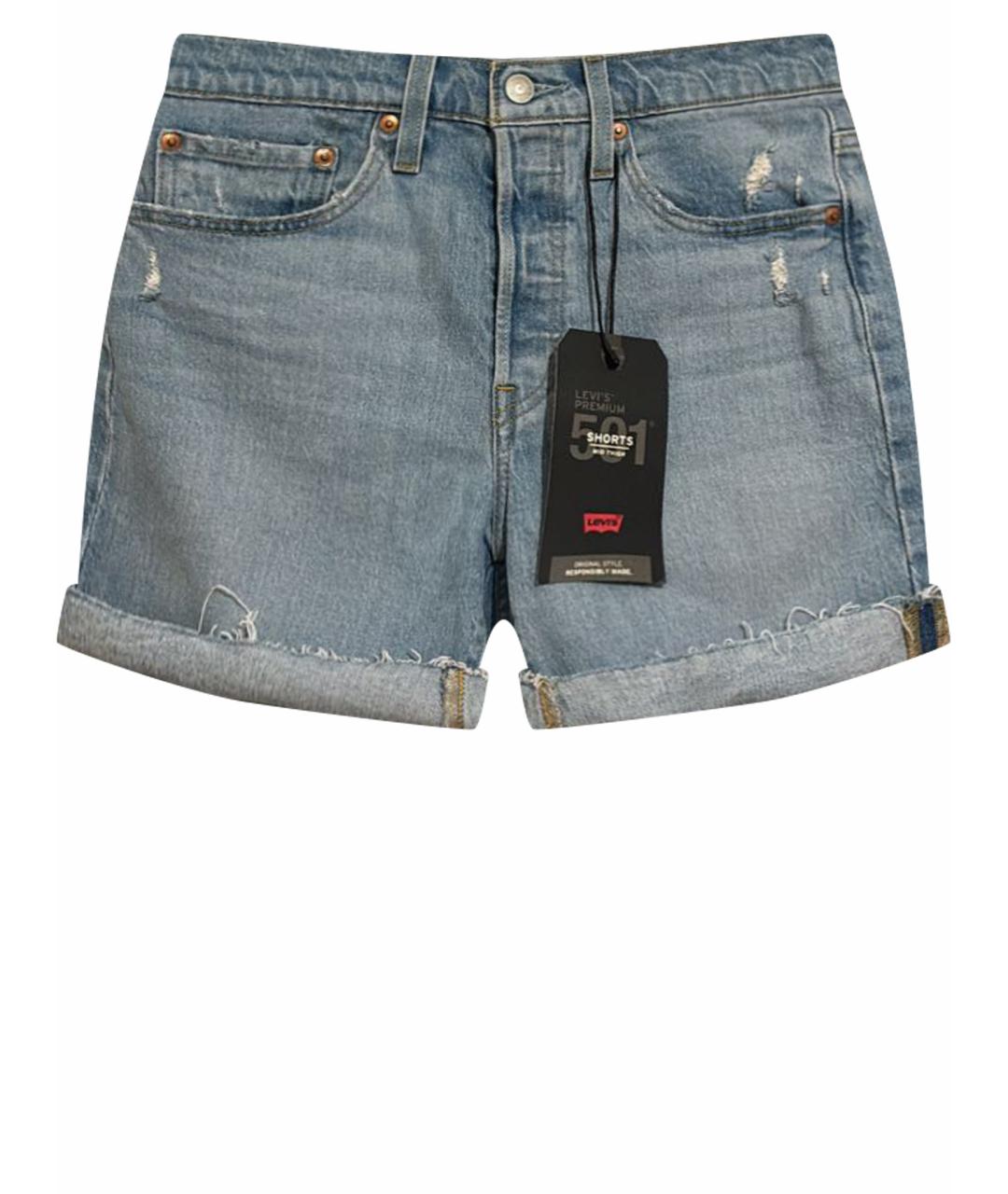 LEVI'S Голубые деним шорты, фото 1