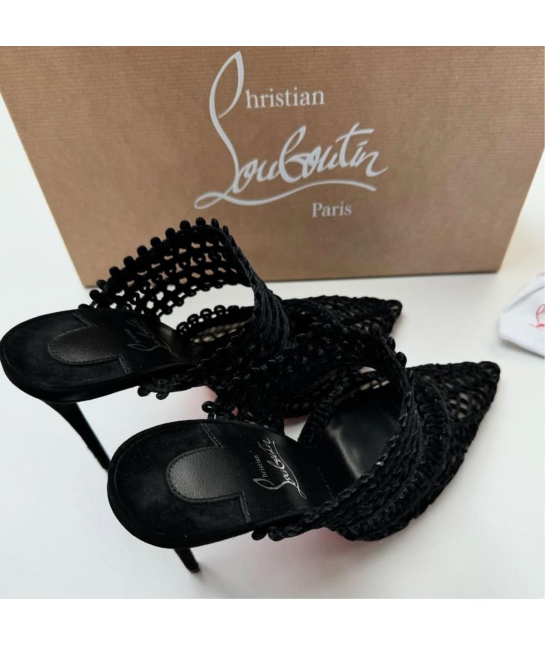 CHRISTIAN LOUBOUTIN Черные мюли, фото 2