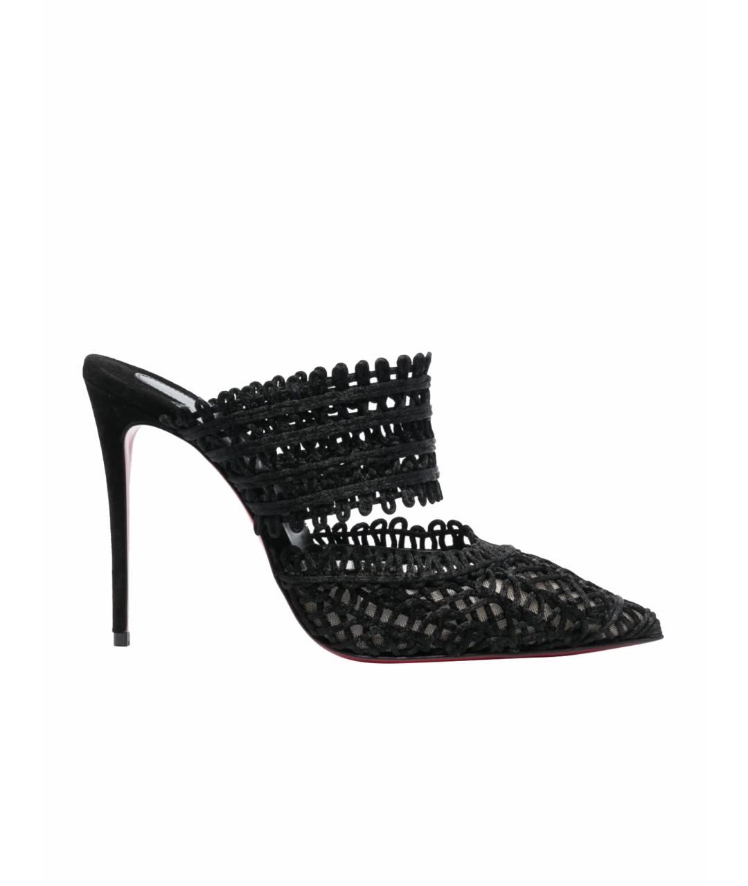 CHRISTIAN LOUBOUTIN Черные мюли, фото 1