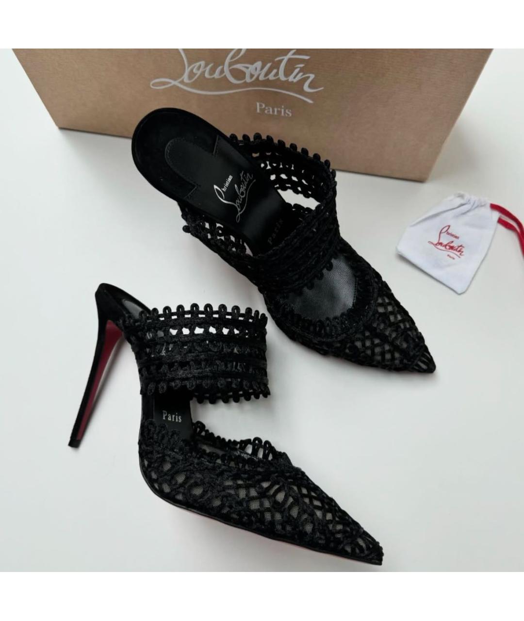 CHRISTIAN LOUBOUTIN Черные мюли, фото 4