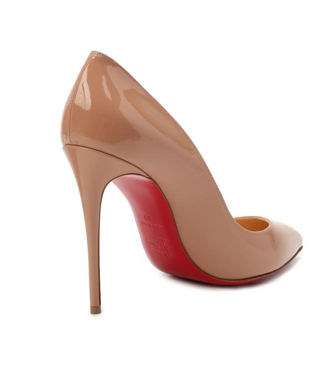 CHRISTIAN LOUBOUTIN Коралловые туфли из лакированной кожи, фото 4