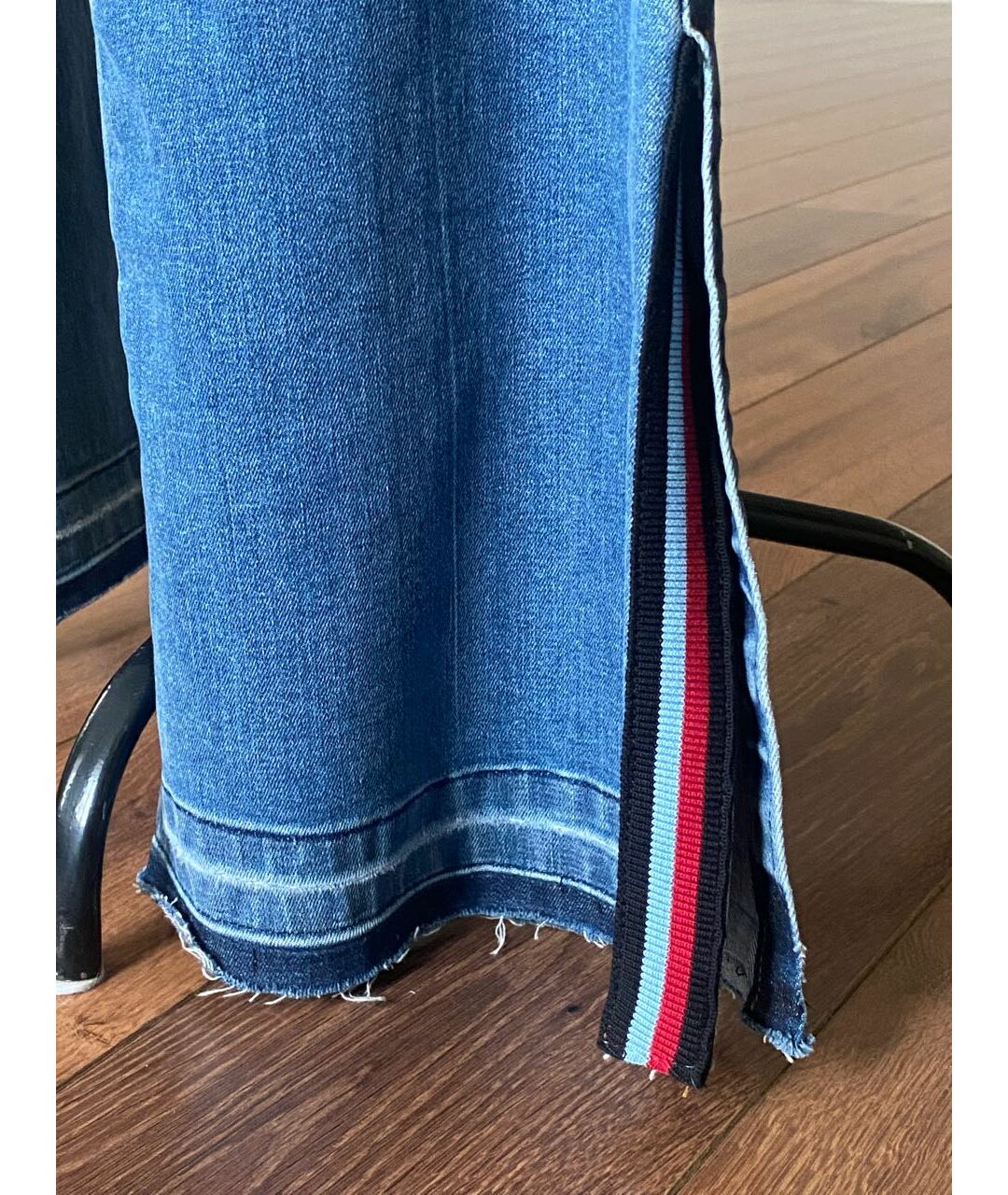 ERMANNO SCERVINO Синие хлопко-полиэстеровые джинсы клеш, фото 5