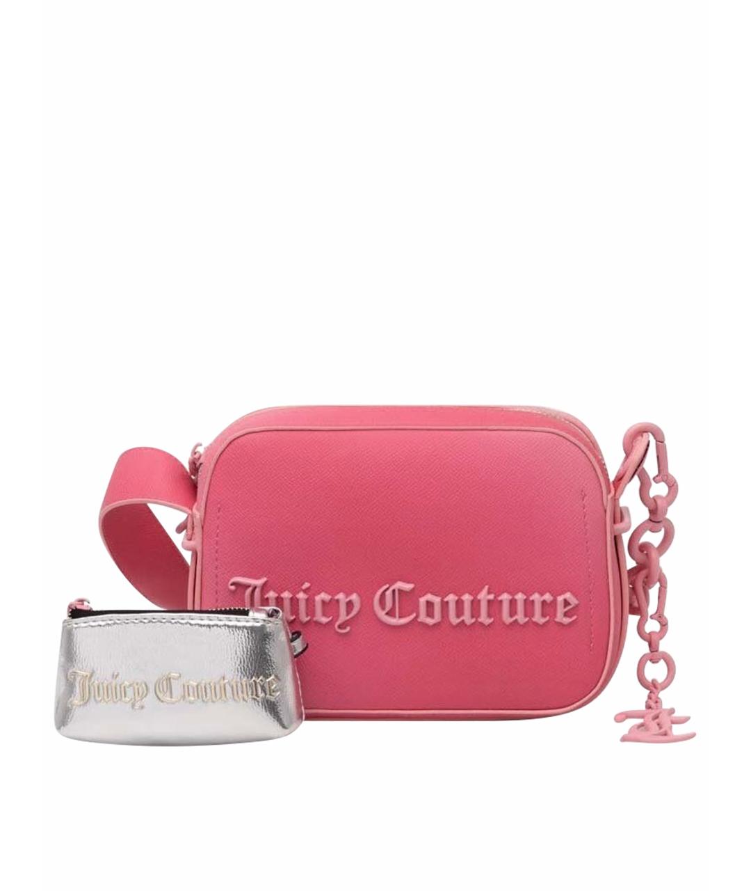 JUICY COUTURE Розовая сумка через плечо из искусственной кожи, фото 1